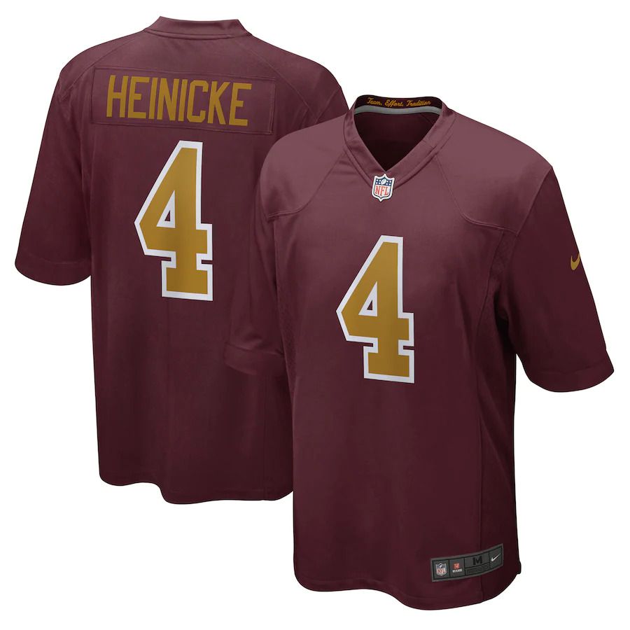 Men Washington Redskins #4 Taylor Heinicke Nike Burgundy Alternate Player Game NFL Jersey